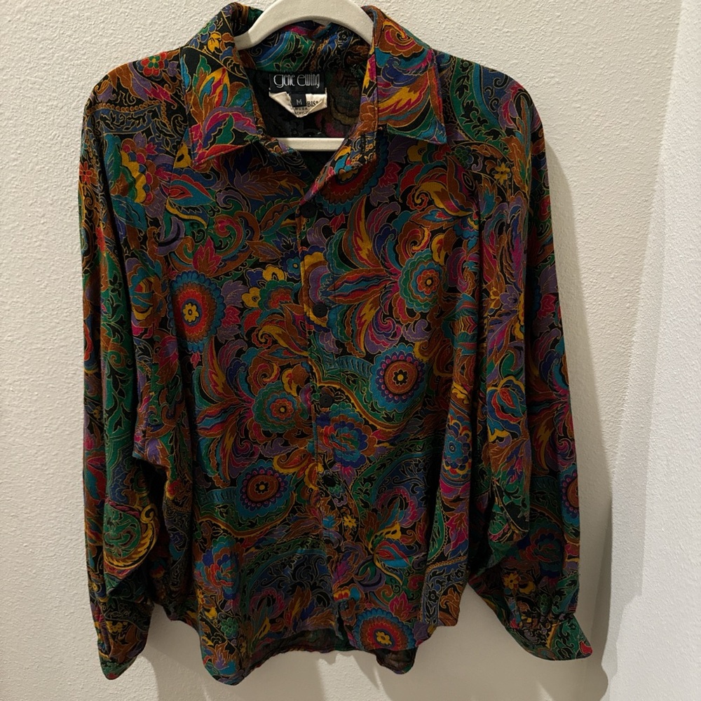 Colorful, Vintage Button-Up Shirt